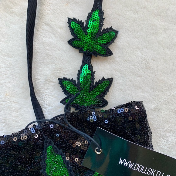 Dolls Kill Club Exx See Me Rollin’ Sequin Top and Shorts Set - Picture 7 of 17